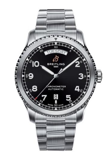 The water resistant fake Breitling Navitimer A45330101B1A1 watches are made from stainless steel.